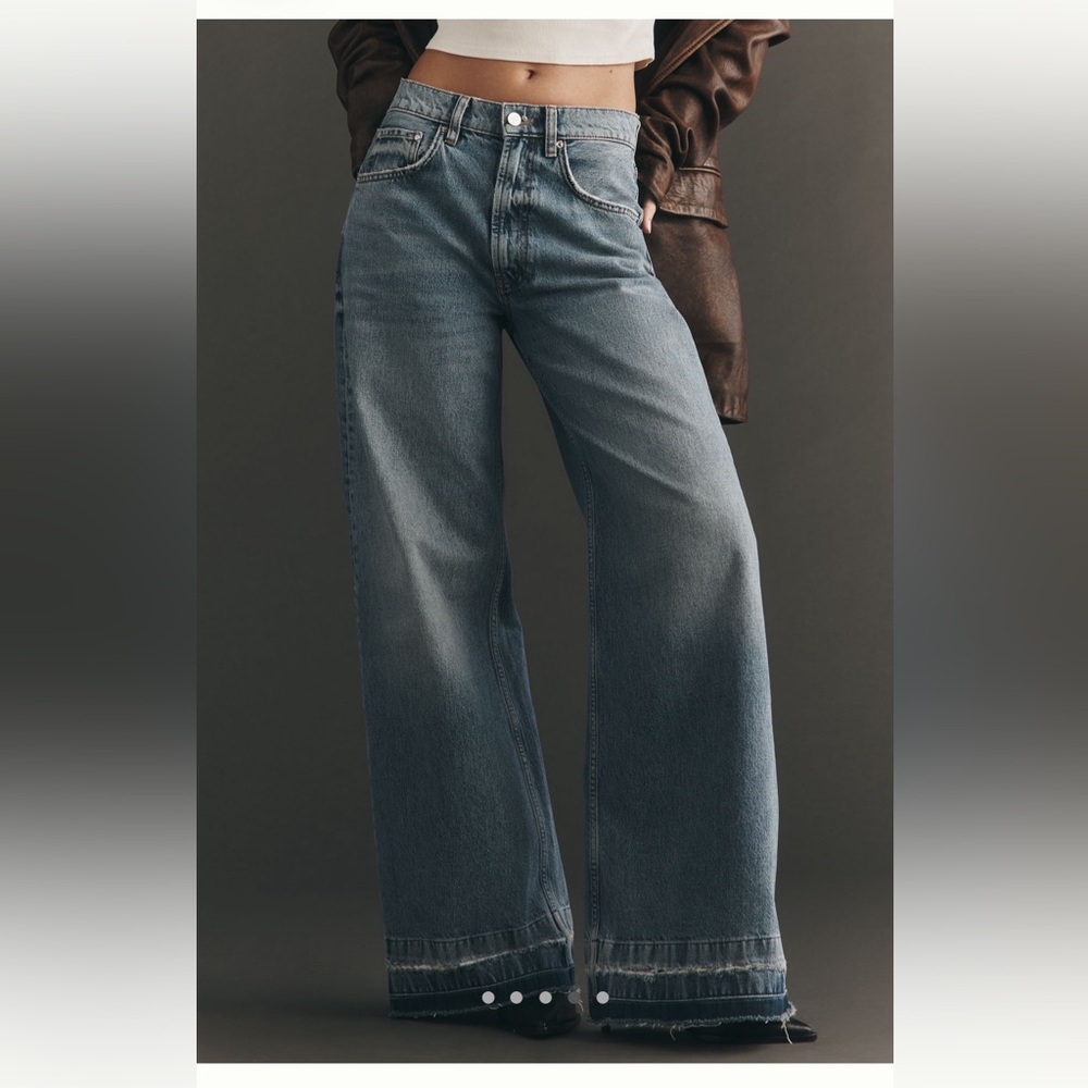 Anine Bing Lewis Wide Leg Jeans - Picture 6 of 7